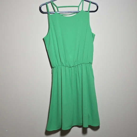 CeCe Vibrant Green Mini Dress - Picture 1 of 5
